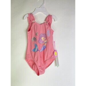 Young Hearts Mermaid Pink One Piece Swim Swimsuit Swimwear Girls Size 5